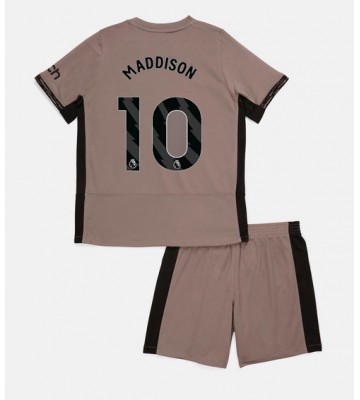 Lacne Dětský Futbalové dres Tottenham Hotspur James Maddison #10 2023-24 Krátky Rukáv - Tretina (+ trenírky)